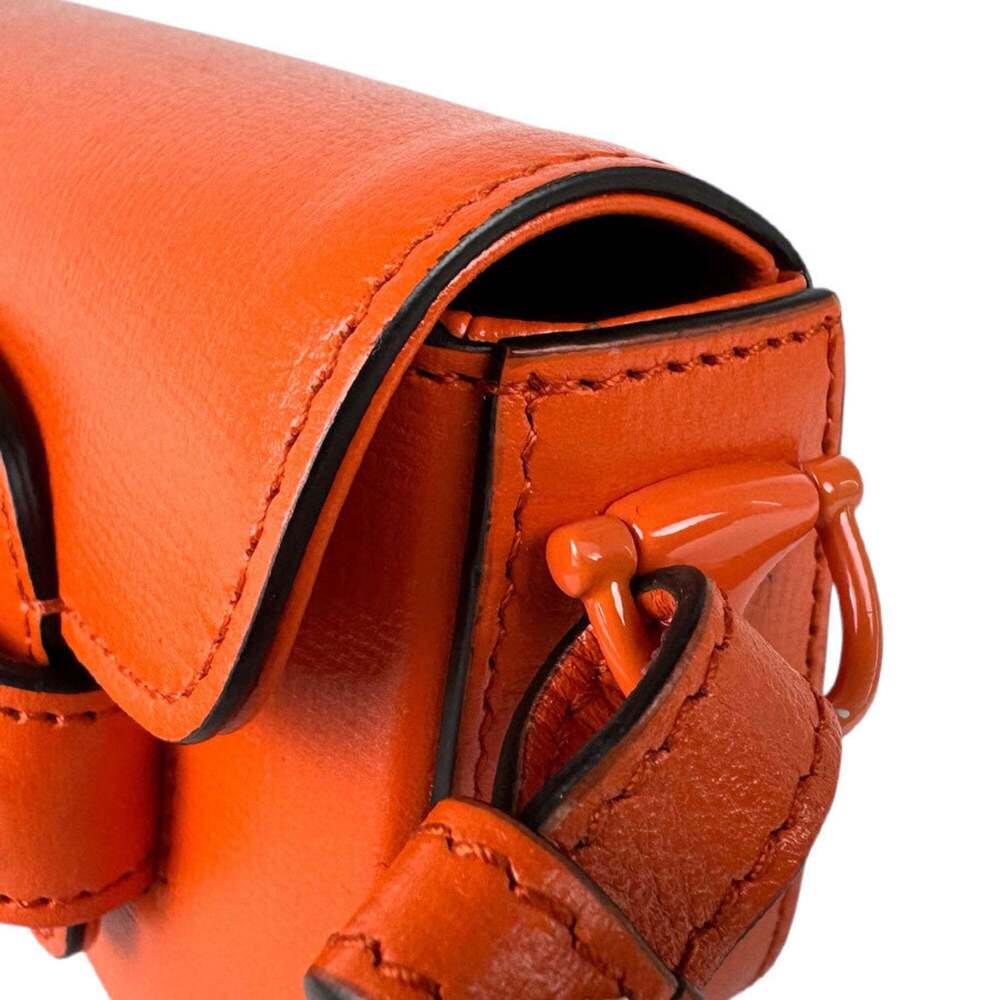 GUCCI Orange Leather Horsebit Shoulder Bag - Picture 7 of 13